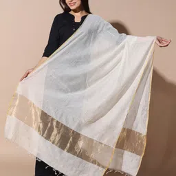 Fashionable Chikan Handikraft Dupatta with Mukaish-13
