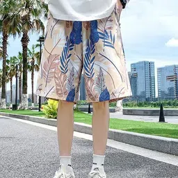 HERE&NOW Men Printed Regular Fit Mid-Rise Shorts-image-49