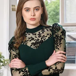 IUGA Puff Sleeve Top-image-92