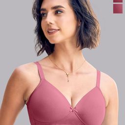 MAASHIE Pack of 2 Medium Coverage Lightly Padded Bra image 1