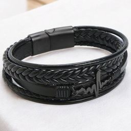 HOT AND BOLD Men Handcrafted Wraparound Bracelet-image-93