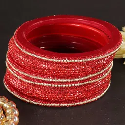 ZULKA Set Of 6 Lac Stone Studded Kada Bangles image 2