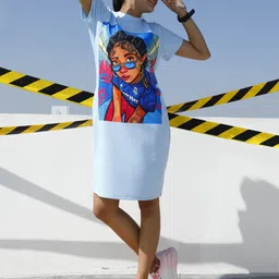 Athena Unapologetic Print T-shirt Dress-image-82