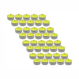 atorakushon 80 pcs Yellow Scented Tea Light Candles-18