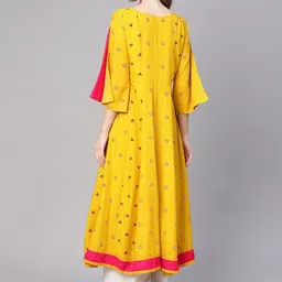 Pannkh Woven Design Embroidered Bell Sleeves Anarkali Kurta-picture-32