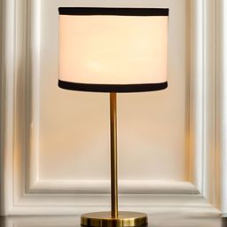 Aura White Metal Contemporary Cylindrical Shaped Table Lamp-image-81