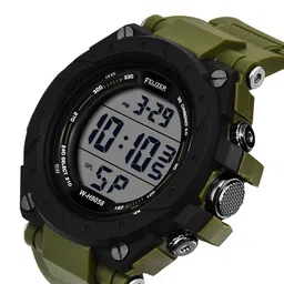 FELIZER Men Dial & Textured Straps Digital Watch H9058-LSKA-Green image 4