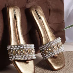 Anouk Women Embellished Regular Open Toe Flats-image-43