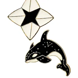 FURE 2 Pieces Brooch Enamel Pins-19