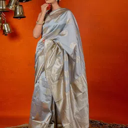 Subham Women Ethnic Motifs Zari Banarasi Saree-image-28
