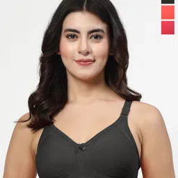 LILY Bra Pack of 3 Full CoverageNon Padded Seamless Minimizer Bra-35