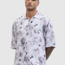 Snitch Men Relaxed Fit Spread Collar Abstract Printed Casual Shirt-image-24