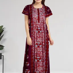 AAKARSHANA CREATION Women Printed Cotton Nightdress-image-51