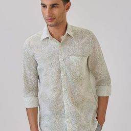Raymond Printed Contemporary-Fit Cutaway Collar Formal Shirt-image-50
