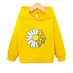 KEESOR Girls Floral Printed Hooded Sweatshirt-picture-32