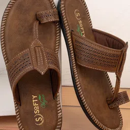 SOFTY VEGEN Men Ethnic Comfort Sandals-image-34