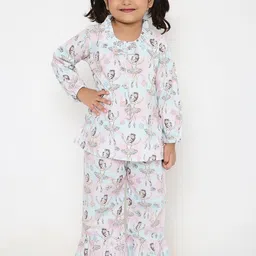 Little Clothings Girls Twinkle Toes Printed Top & Pyjamas Night suit-picture-17
