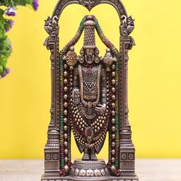 Craftlayout Bronze-Toned Lord Vishnu Religious Idol Showpiece-image-36