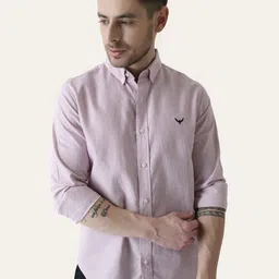 PERCH Men Slim Fit Opaque Striped Casual Shirt-image-58