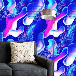 ArtzFolio Printed UV-Resistant Anti-Bacterial Abstract Doodle Stripes Peel & Stick Wallpaper-image-101
