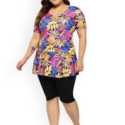 Aarika Plus Size Floral Printed Swim Suit With Goggle-picture-16