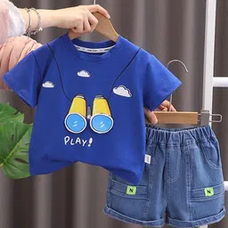 POP STREET KIDS Boys Printed T-shirt With Shorts-picture-42