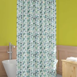ArtzFolio White & Green Printed Waterproof Shower Curtains-image-77