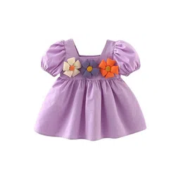 StyleCast x Revolte Puff Sleeve Satin Fit & Flare Dress-image-55