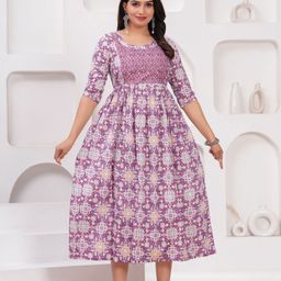 NITVAN Women Floral Printed Gotta Patti Floral Maternity Kurta-picture-34