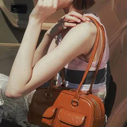 StyleCast x Revolte Structured Shoulder Bag with Tasselled image 5