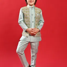 ahhaaaa Printed Sherwani Set-image-8