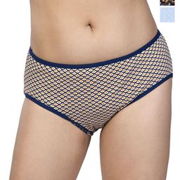 CHIC Women Pack Of 3 Printed Pure Cotton Basic Briefs-image-97