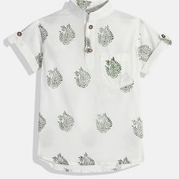 Vastrarth Boys 1 Ethinic Motifs Self Design Casual Shirt-image-5