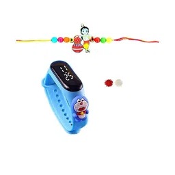 VR Creatives Kids Thread Krishna Rakhi With Watch-picture-21