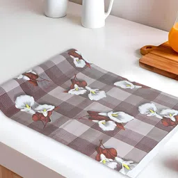 LooMantha Brown & White 1 Piece Floral Printed Water Resistant Drawer Organiser-53