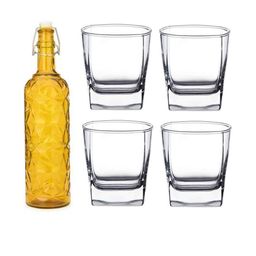 SOMIL Yellow Glass Airtight Can Bottle-picture-31