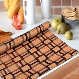 Aura Beige Set of 1 Water Resistant Shelf Liner Organisers-47