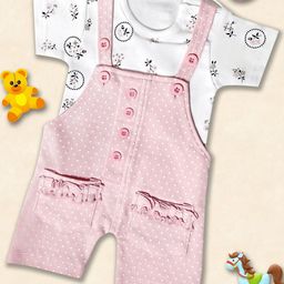 BAESD Infants Printed Dungaree With T-Shirt-22