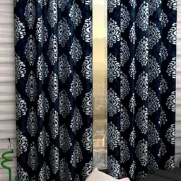 Galaxy Home Decor Black Set of 2 Window Curtain-image-39