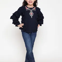Miss & Chief Floral Embroidered Top-15
