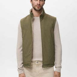 MANGO MAN Reversible Mock Collar Padded Jacket-picture-11