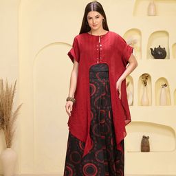 First Resort by Ramola Bachchan Embroidered Top With Shrug & Skirt-29