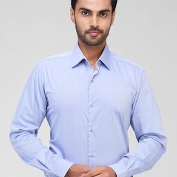 Raymond Men Spread Collar Solid Cotton Slim Fit Formal Shirt-image-68