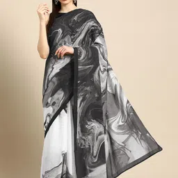 BUTA BUTI Abstract Printed Pure Cotton Saree-21