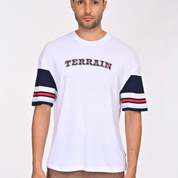 Indian Terrain Typography Printed Cotton Oversized T-shirt-picture-8