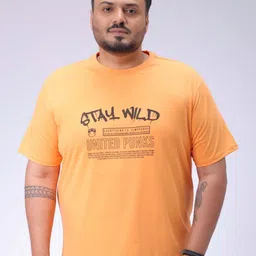 HARDSODA Men Plus Size Graphic Printed Round Neck Cotton T-shirt-image-47
