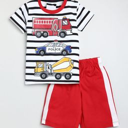 YK Boys Printed T-shirt with Shorts-image-95