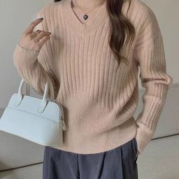 StyleCast Women Ribbed Cable Knit Pullover Sweater-image-17