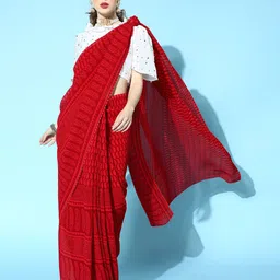 DIVASTRI Ethnic Motifs Printed Pure Georgette Saree-picture-33