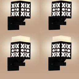 Gojeeva Brown Wood Square Wall Lamps-picture-44